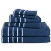 Hastings Home 6-piece 100-percent Cotton Towel Set with 2 Bath Towels, 2 Hand Towels and 2 Washcloths (Navy) 687553DWF